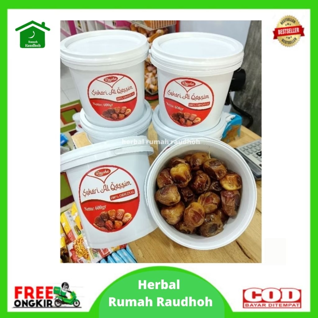 

KURMA SUKARI AL QASSIM EMBER 600 GRAM ORIGINAL RAWHA