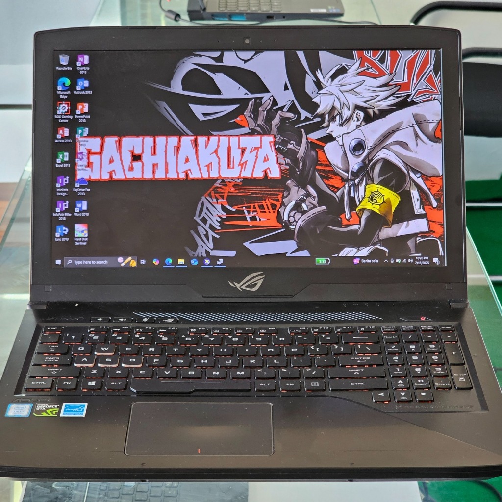 ASUS ROG GL503VD intel Core i7 Ram 16 GB SSD dan HDD Nvidia GTX 1050 RGB Gaming Editing dan Desain G