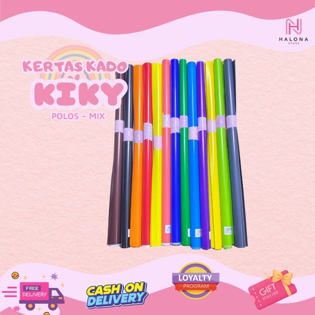 

Kertas Kado Polos / Kertas Sukung / Kertas Marmer Kiky