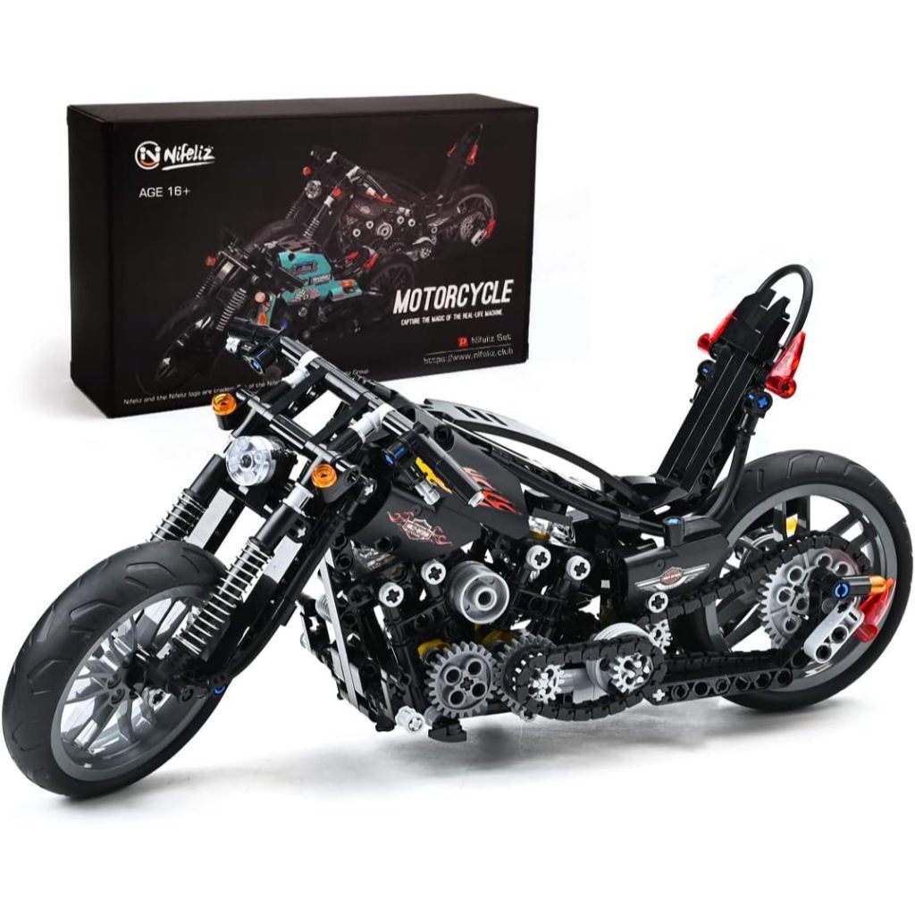 Nifeliz KnU-ckle Ch0pper Motorcycle Building Kit (451 Pieces)