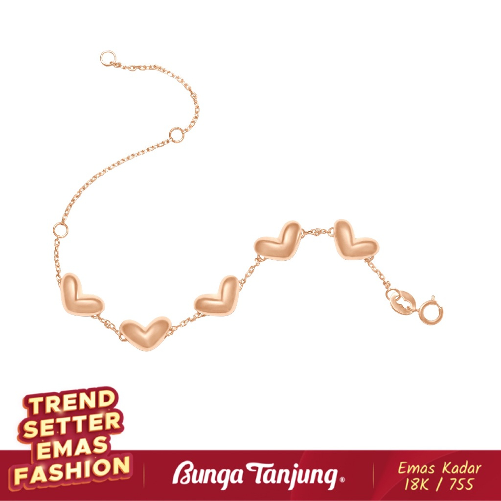 GELANG GOLDEN LOVE SERIES - SDW GOLD - EMAS 18K BUNGA TANJUNG GOLD