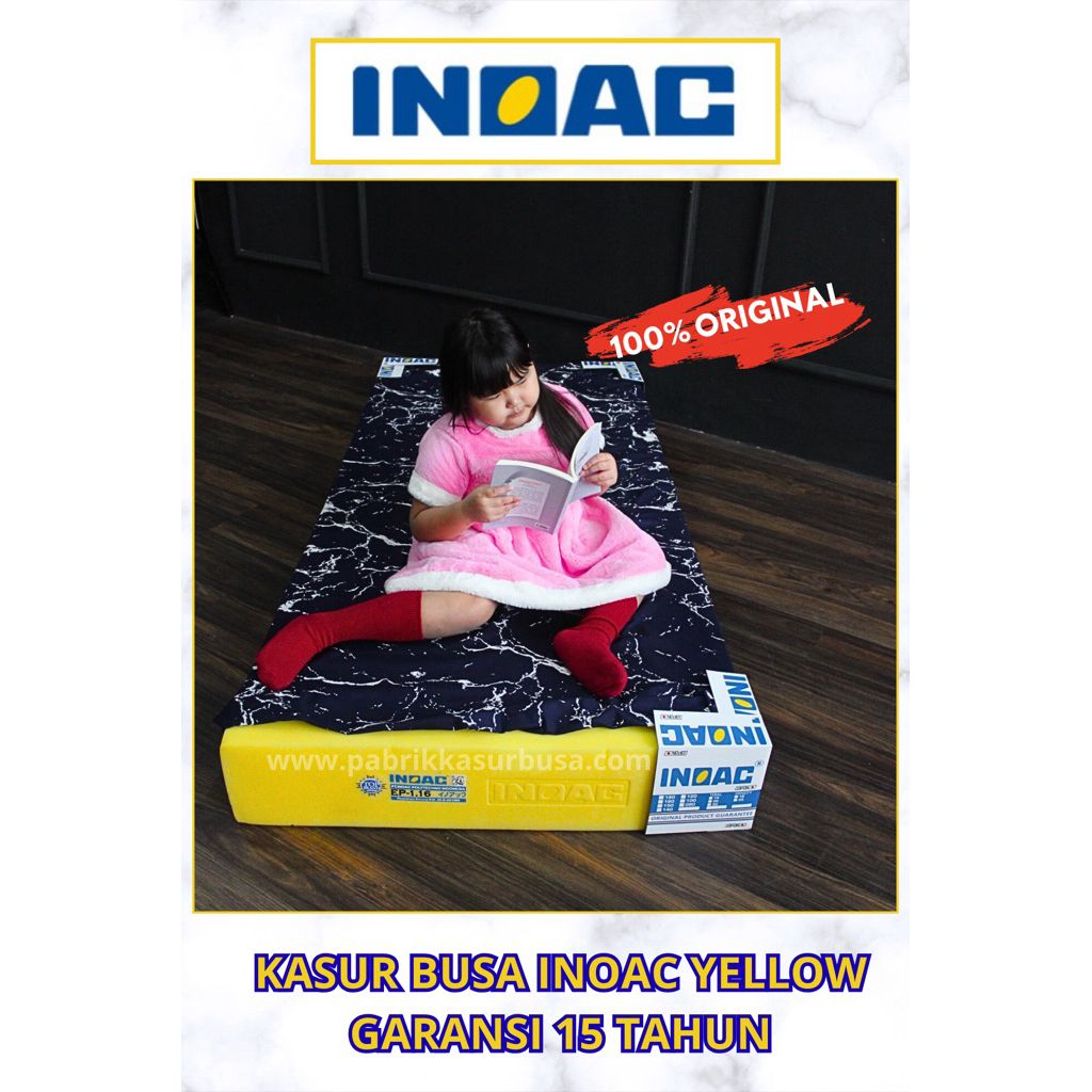 Kasur Busa INOAC Tebal 20cm Busa Yellow Kuning Garansi 15 Tahun
