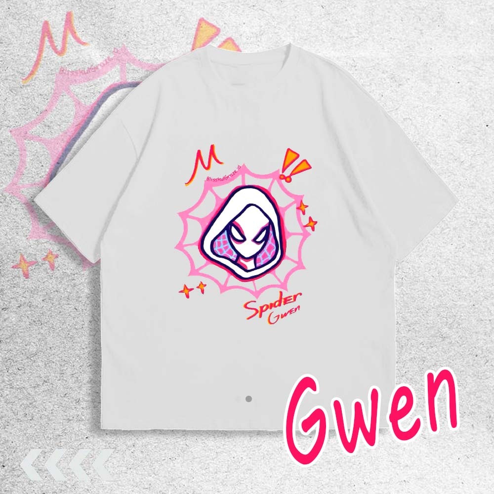 Kaos Couple Spider Gwen & Miles Z3 DEWASA | Couple Spiderman | Tshirt Couple | kaos couple pasangan 