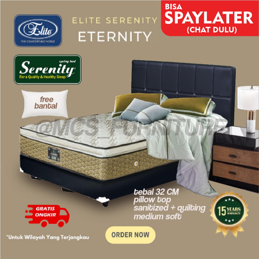 Springbed Kasur Elite Serenity Eternity Original Pillow Top Semarang Harga Pabrik