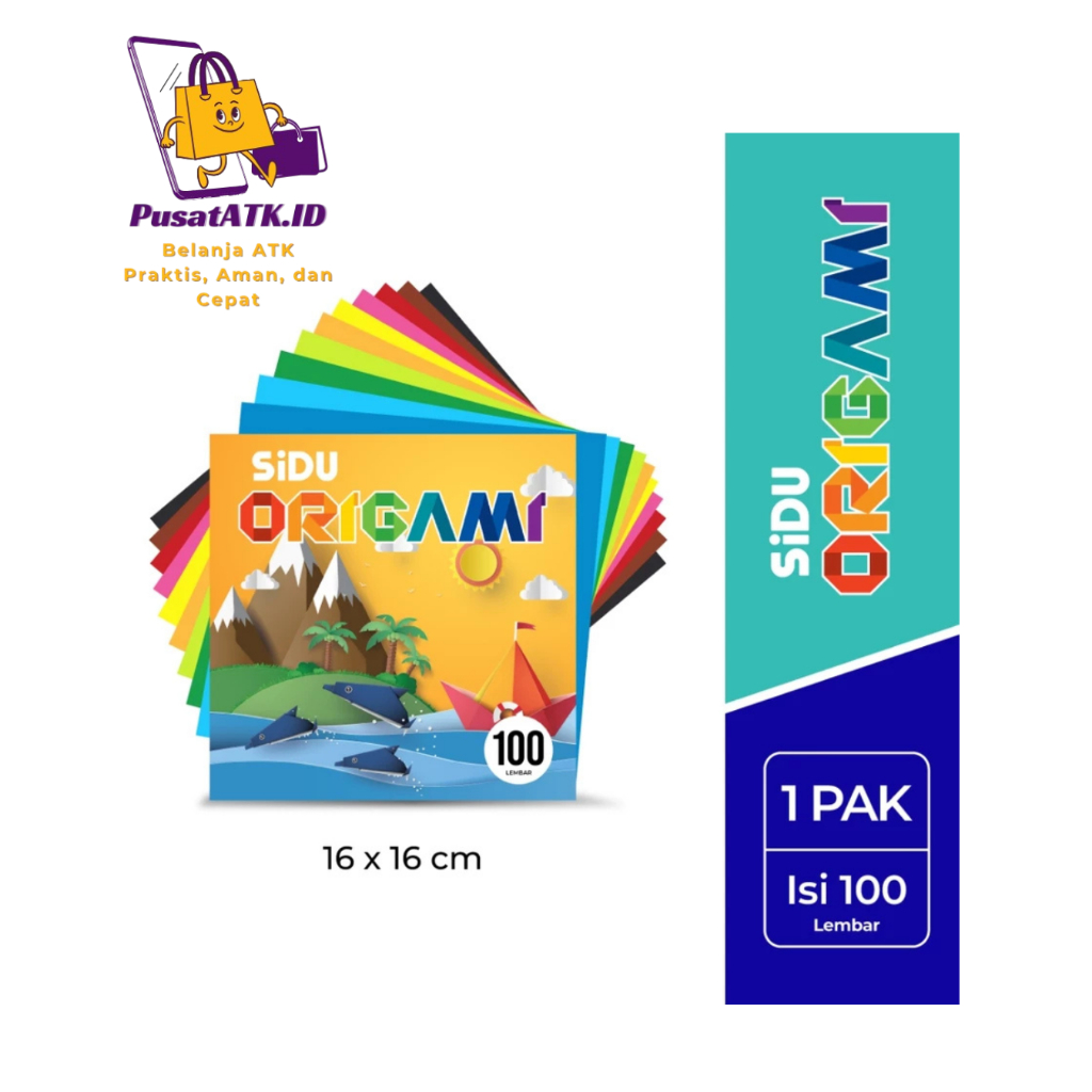 

Kertas Origami SIDU Ukuran 16 x 16 cm - 100 Lembar