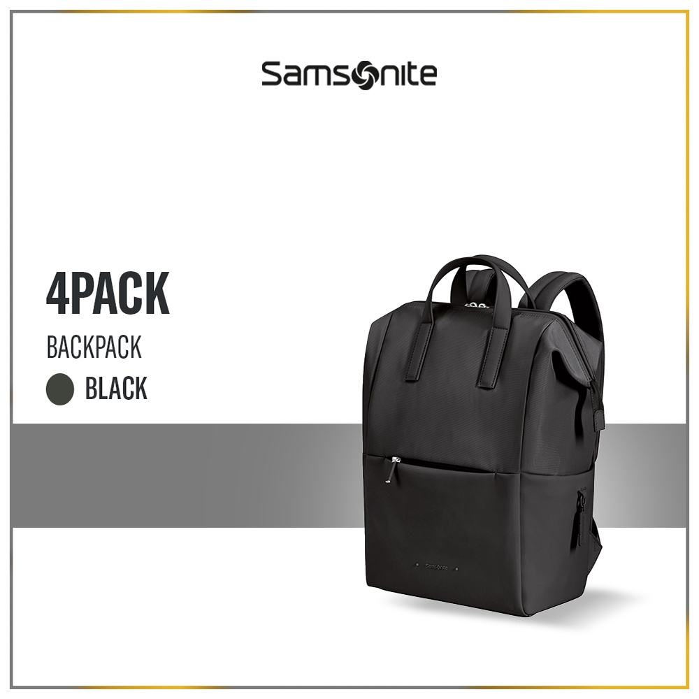 Samsonite 4Pack Laptop Squared Backpack 14.1" - Black