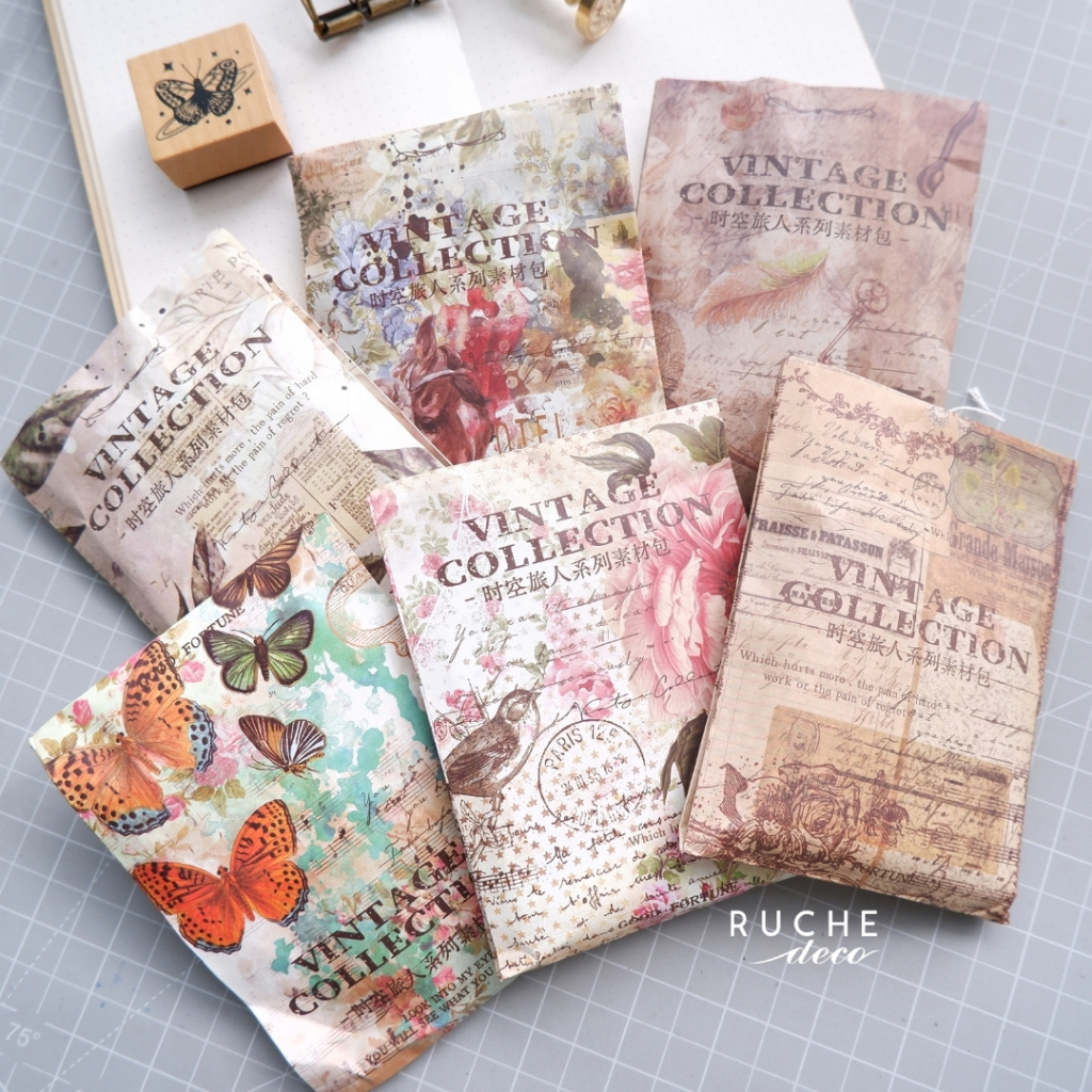 

RUCHE DECO - Deco Pack 10 - Vintage Collection / STICKER JURNAL