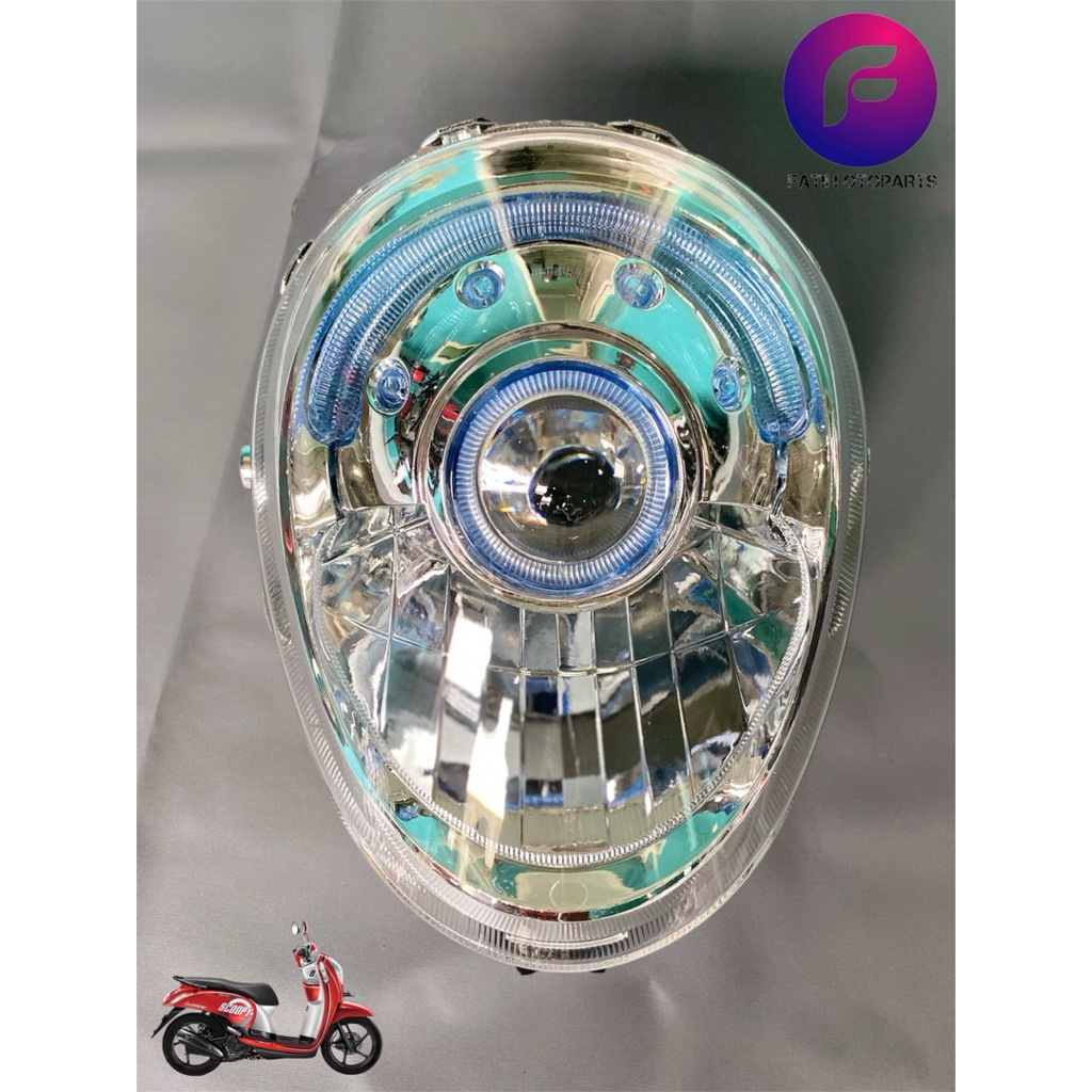 LAMPU DEPAN SCOOPY FI 2013 2014 2015 2016 REFLEKTOR DEPAN SCOOPY FI K16 2013 2014 2015 2016