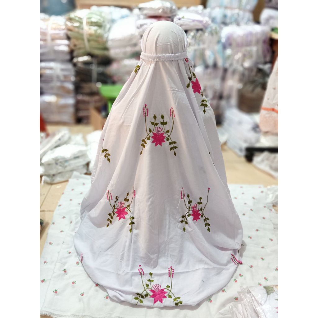 MUKENAH POLINO BORDIR TABUR MUKENAH POLINO DEWASA MUKENAH POLINO BORDIR