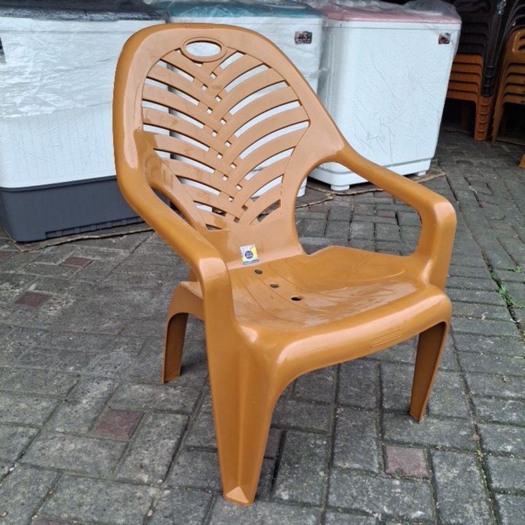 [INSTAN] KURSI NAPOLLY KURSI PLASTIK NAPOLLY 909 COKLAT/ KURSI TERAS/ KURSI SANTAI