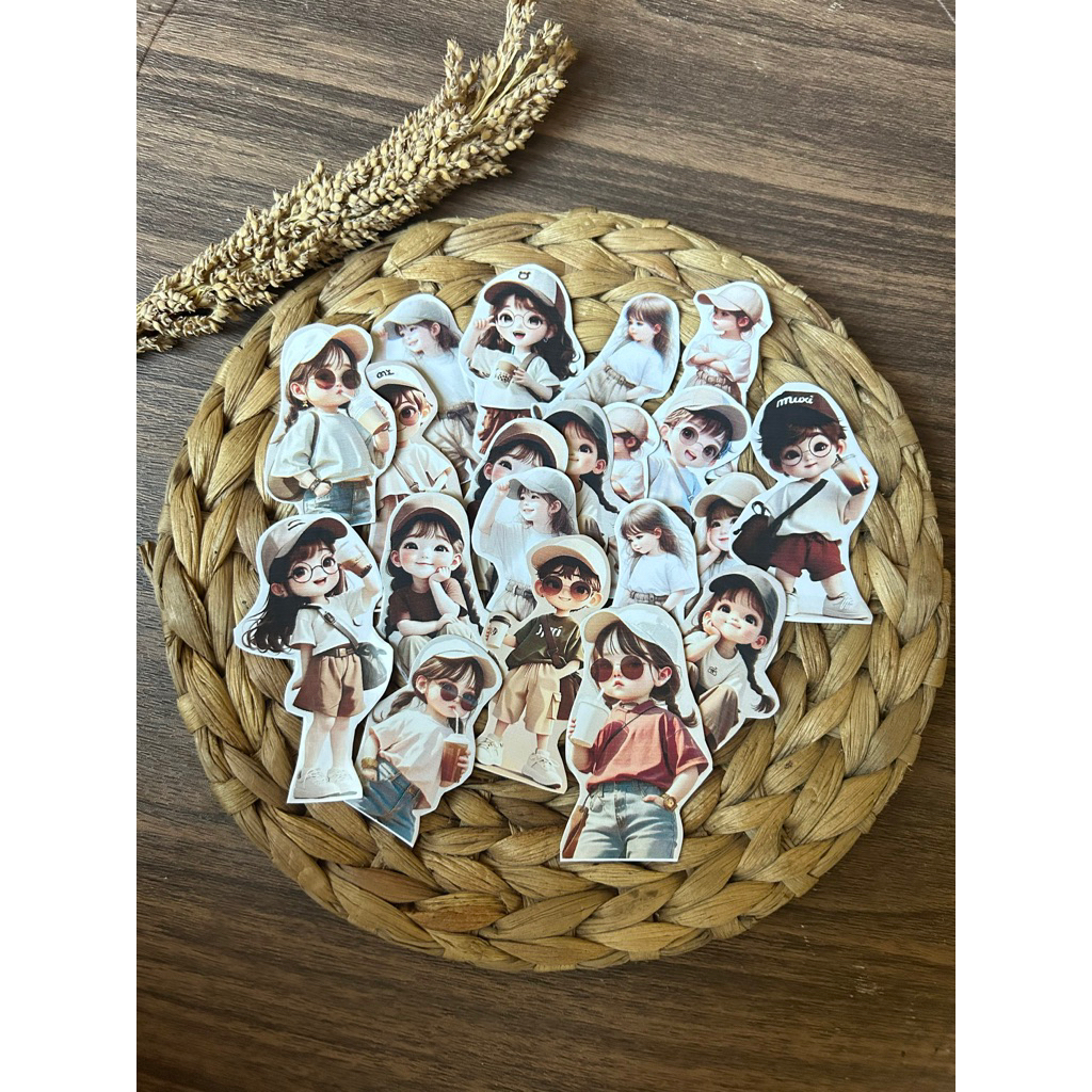 

20 Pcs Sticker Kartun 3D Casual dan Keren