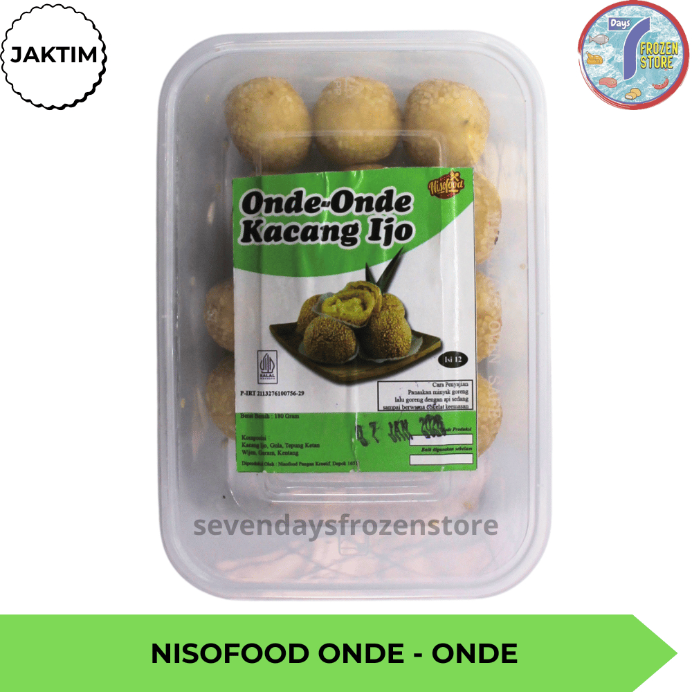 

Nisofood Onde - Onde Kacang Hijau Beku Frozen 200 Gr