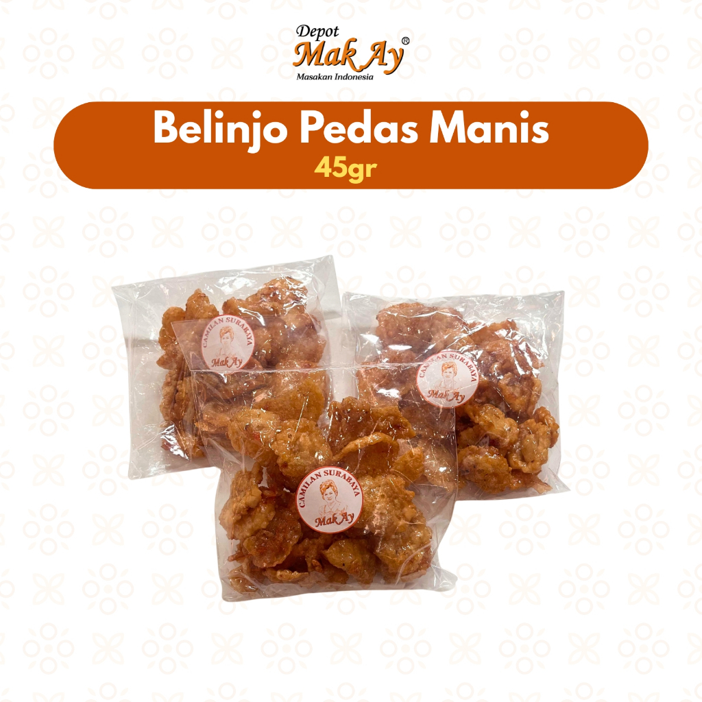 

Belinjo Pedas Manis 45gr Mak Ay | Camilan | Jajanan | Surabaya | Snack | Makanan | Keripik | Enak | Nyemil