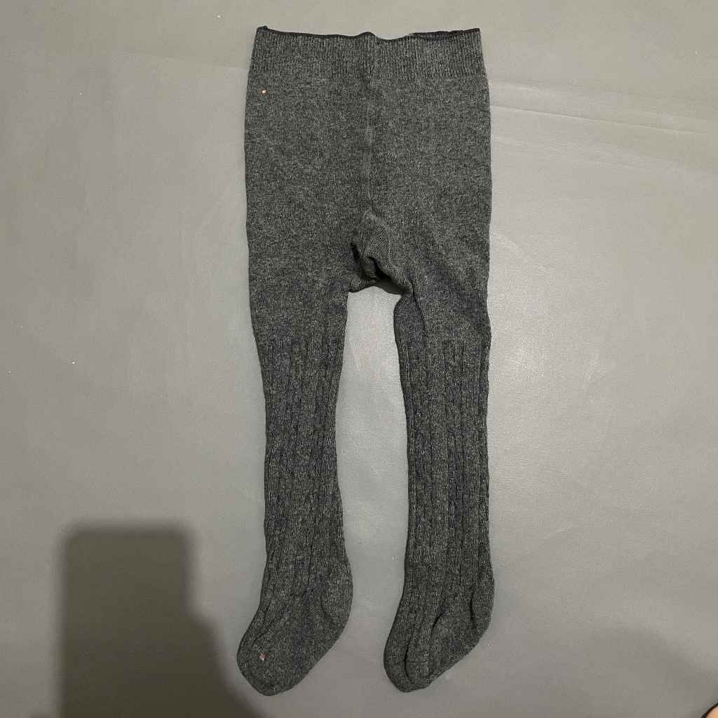 ANAK K409 (NO BRAND, PRELOVED) Celana Legging Panjang Rajut Rib Kepang Pinggang Karet Melar Stretch 