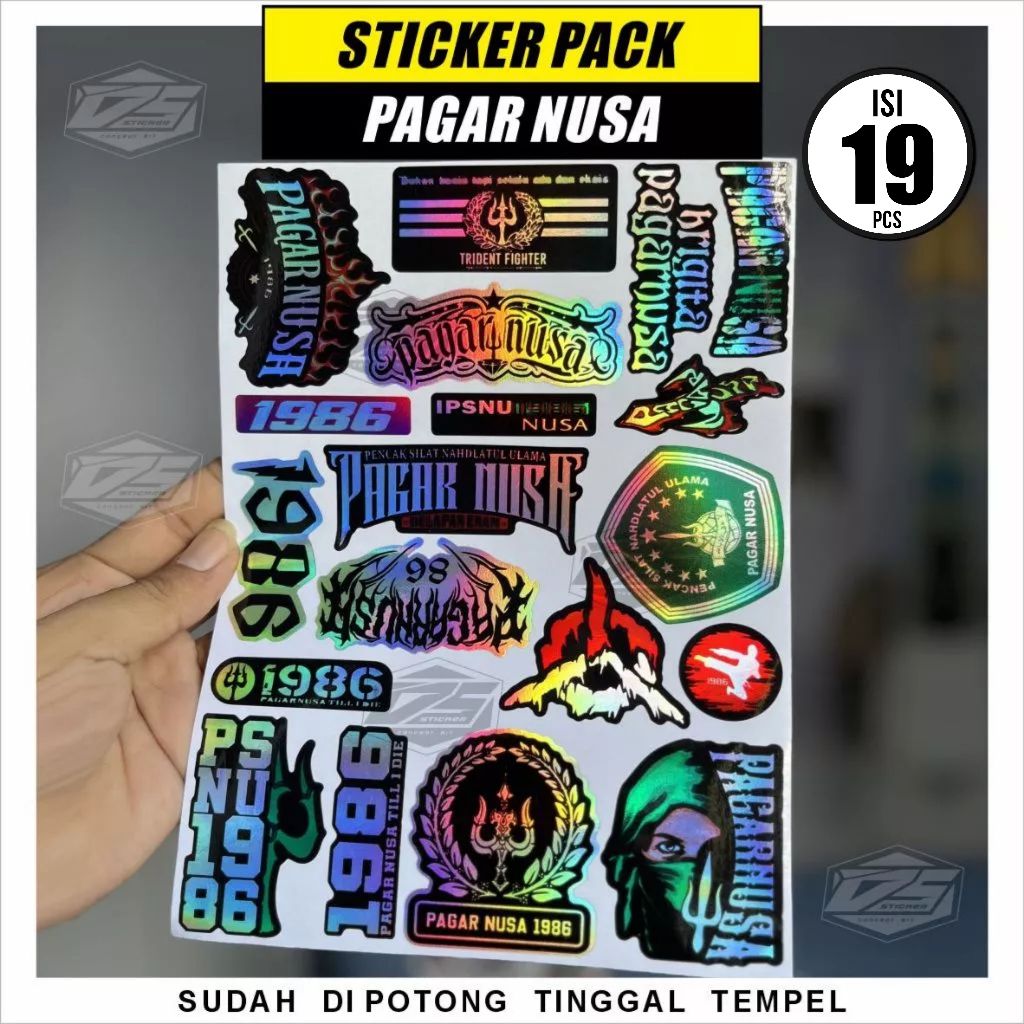 

Sticker Pack Pagarnusa isi 19pcs Hologram