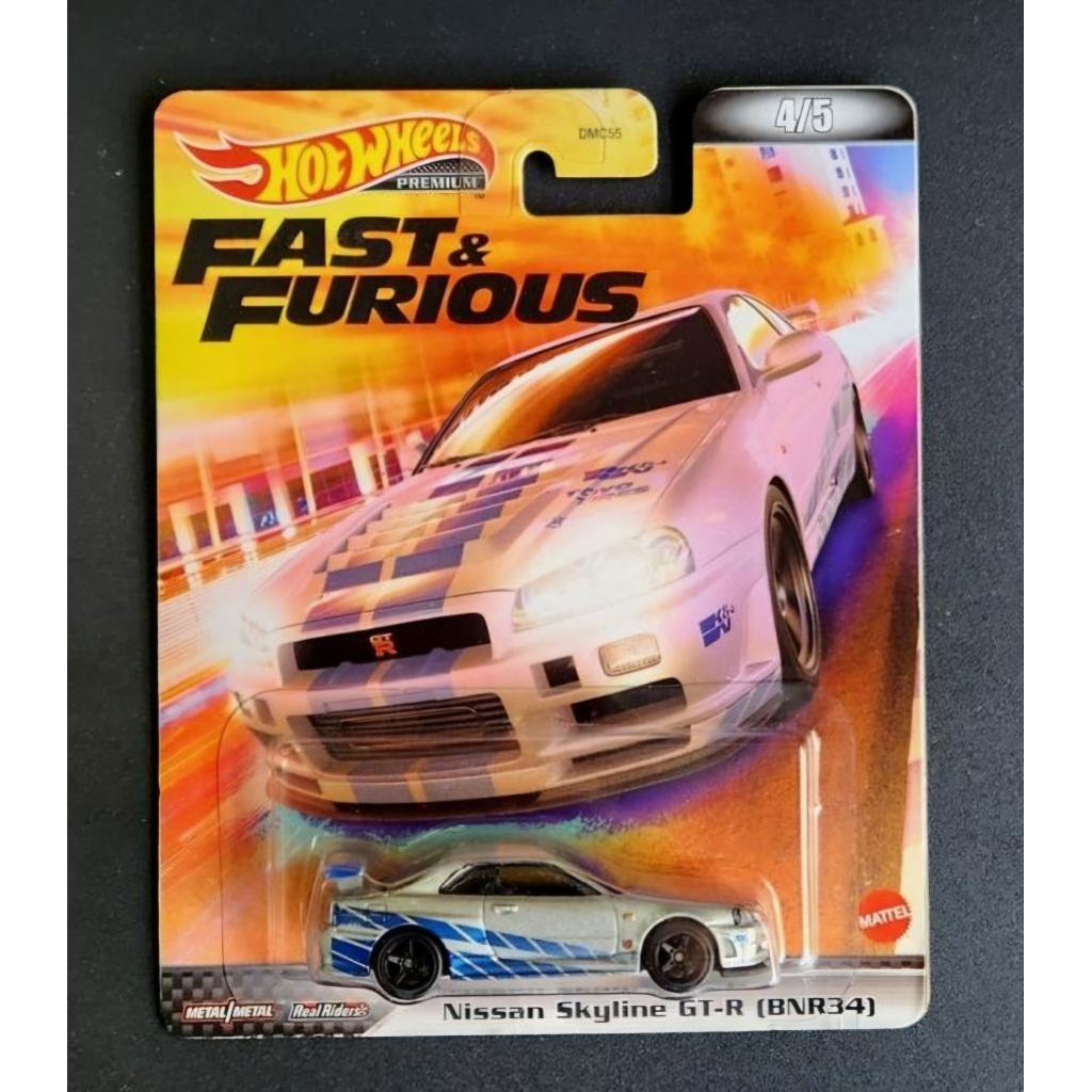 Hotwheels Premium Fast&Furious Nissan Skyline GT-R (BNR 34)