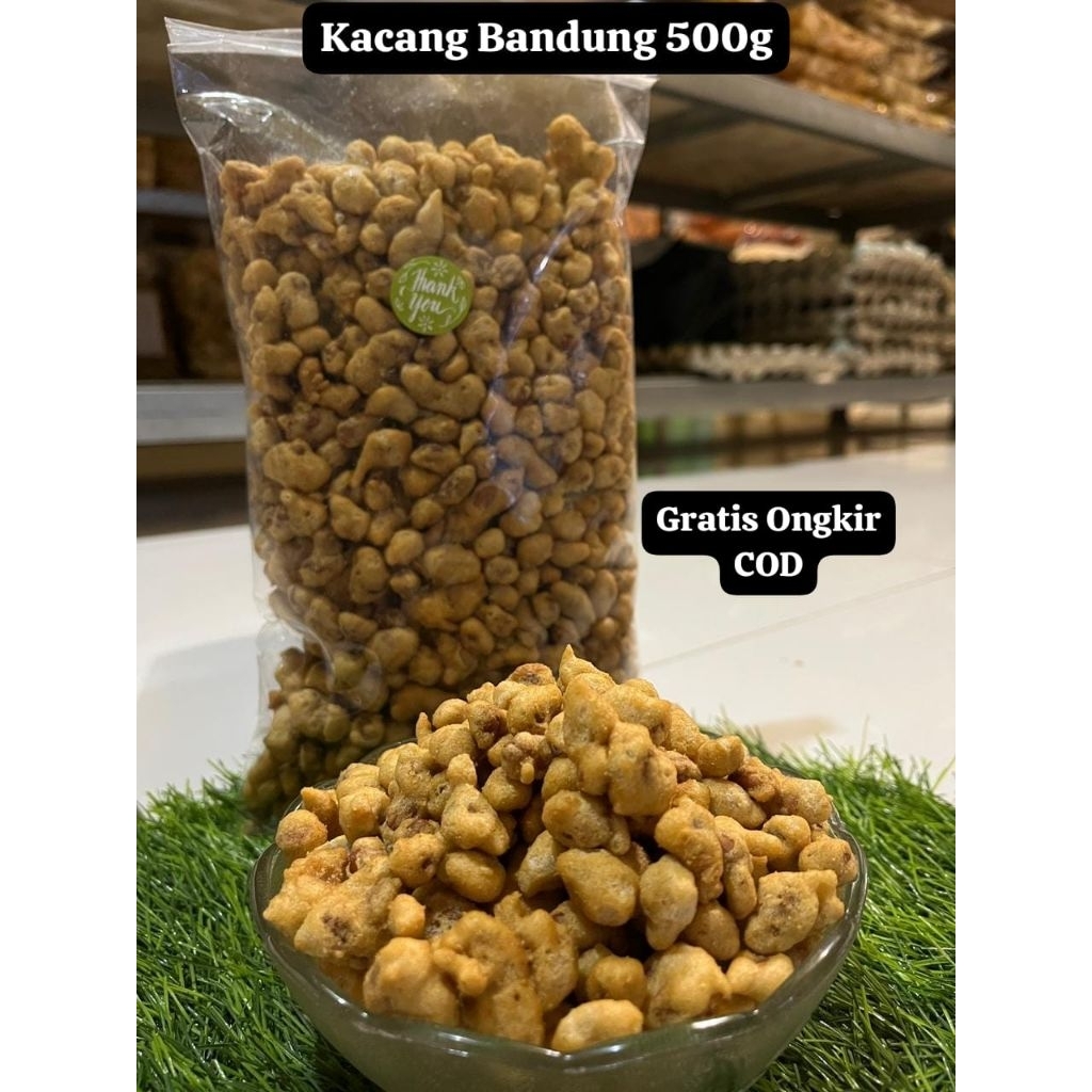 

kacang Bandung 500gram, gratis packing babblewarp cemilan makanan ringan Bandung