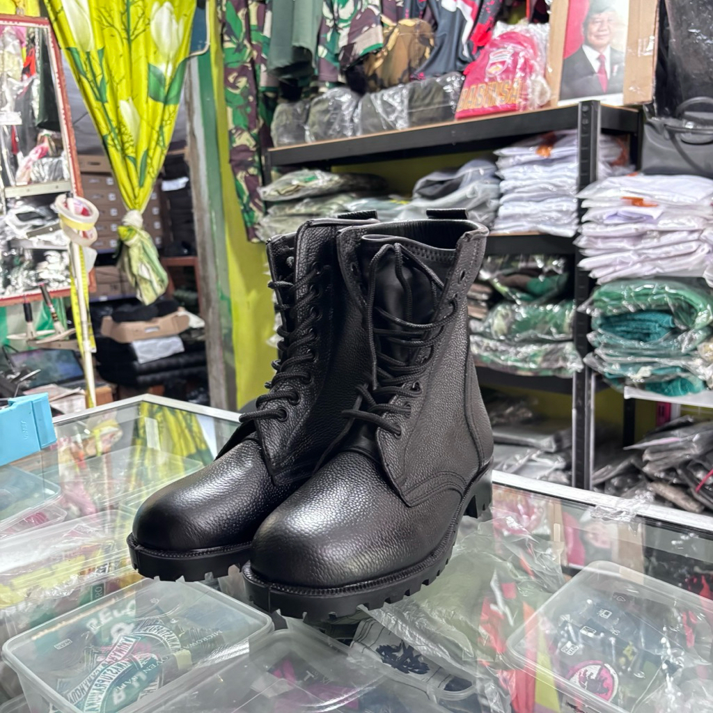 SEPATU PDL KULIT JERUK TNI