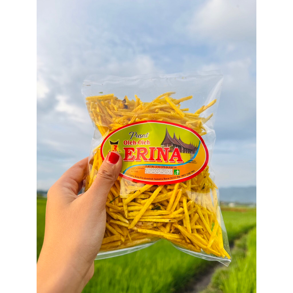 

STIK KERIPIK TALAS 200 GR ERINA/ KERIPIK TALAS KUNING ASIN RENYAH DAN GURIH SNACK