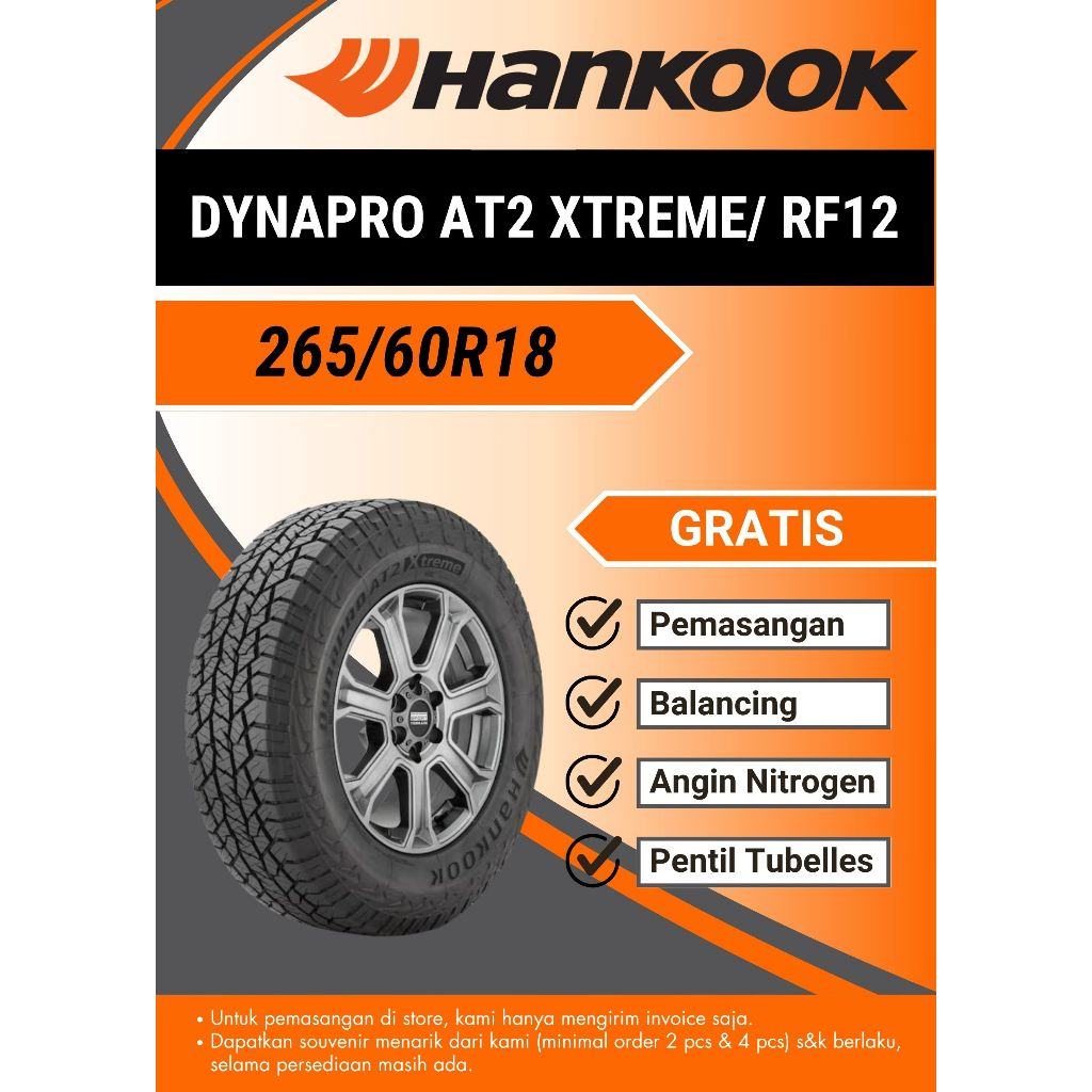 Ban Mobil Hankook 265/60R18 DYNAPRO AT2 Extreme /RF12 tubeless  265/60 R18 , 265 60 18 , 265-60-18 ,