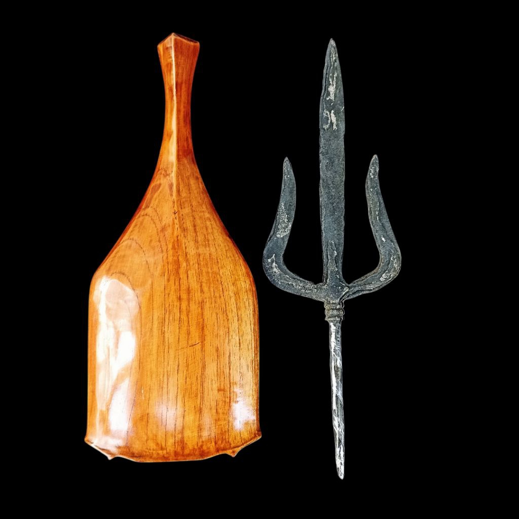 Tombak Trisula Original Pusaka Lokasian Dusun