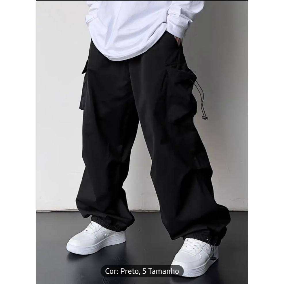 PANTS Celana Cargo Pria Stretchwear Wide Leg Cargo Baggy Pants Korean Fashion