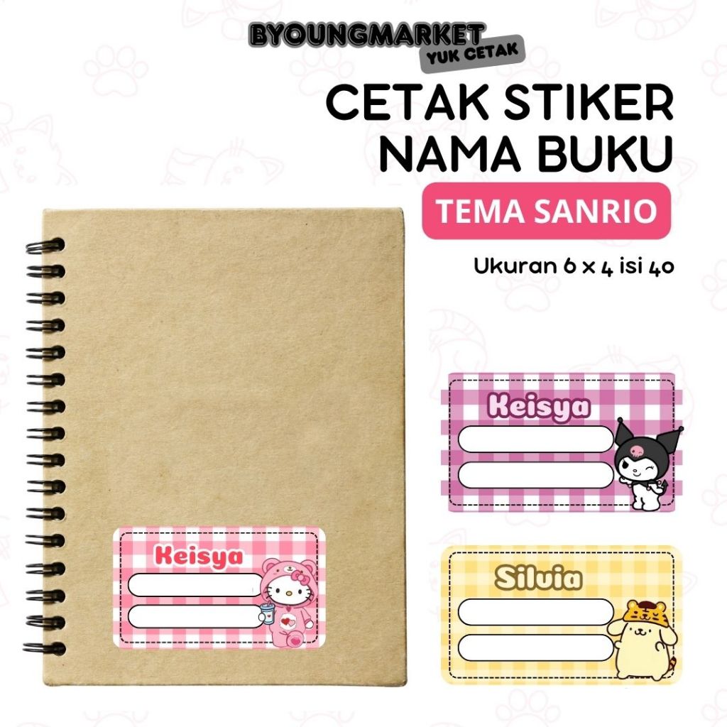 

Sticker Mata Pelajaran Nama Buku Custom Isi 40pcs / Stiker Anak Sekolah Karakter Label Mapel