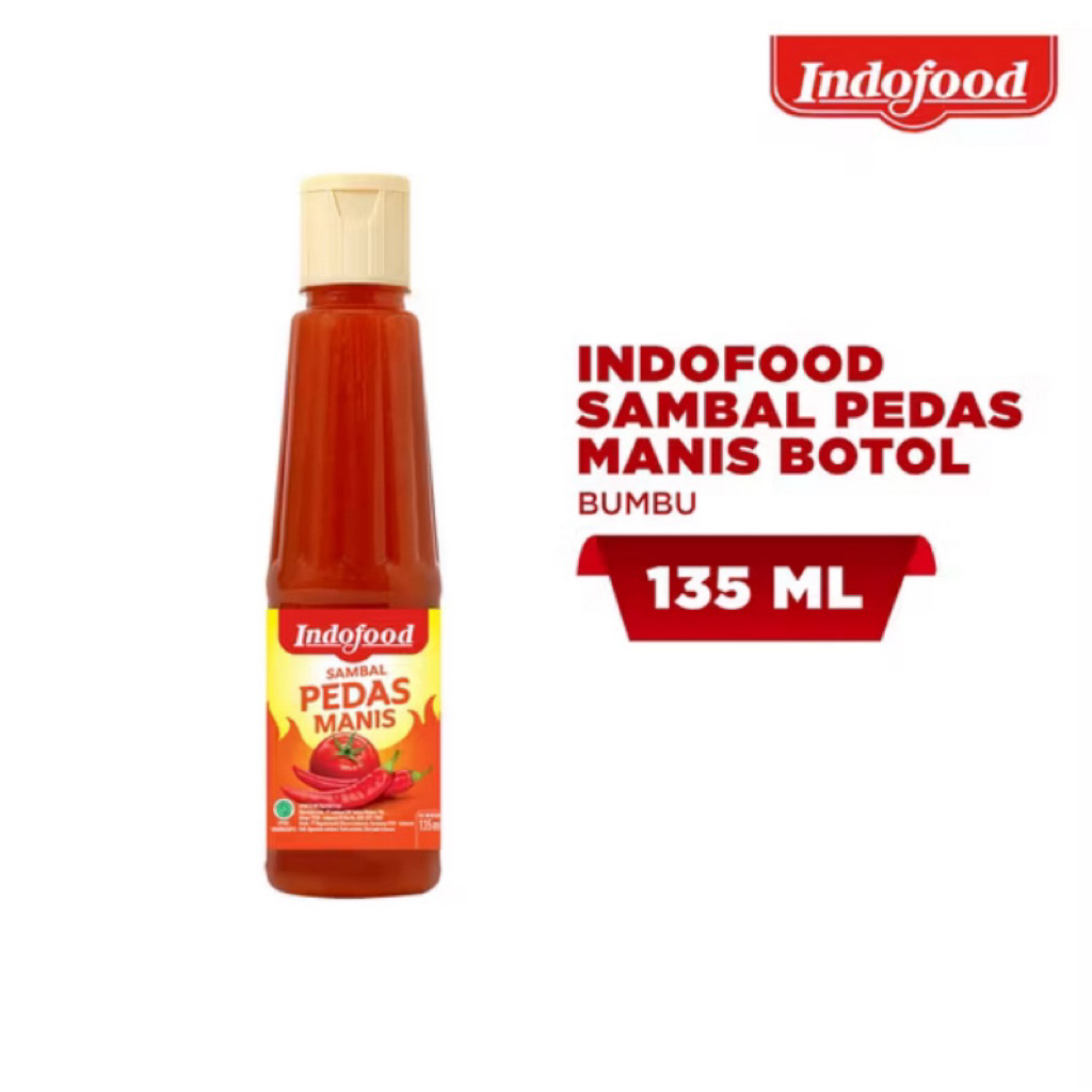 

Sambal Indofood Pedas Manis 135ml – Rasa Juara, Pedas & Manisnya Bikin Nagih!