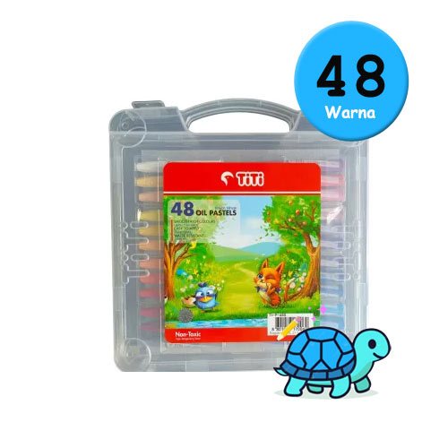 

TiTi Crayon Non-Toxic Krayon 48 Warna Alat Tulis Mewarnai Anak ASLI ORIGINAL