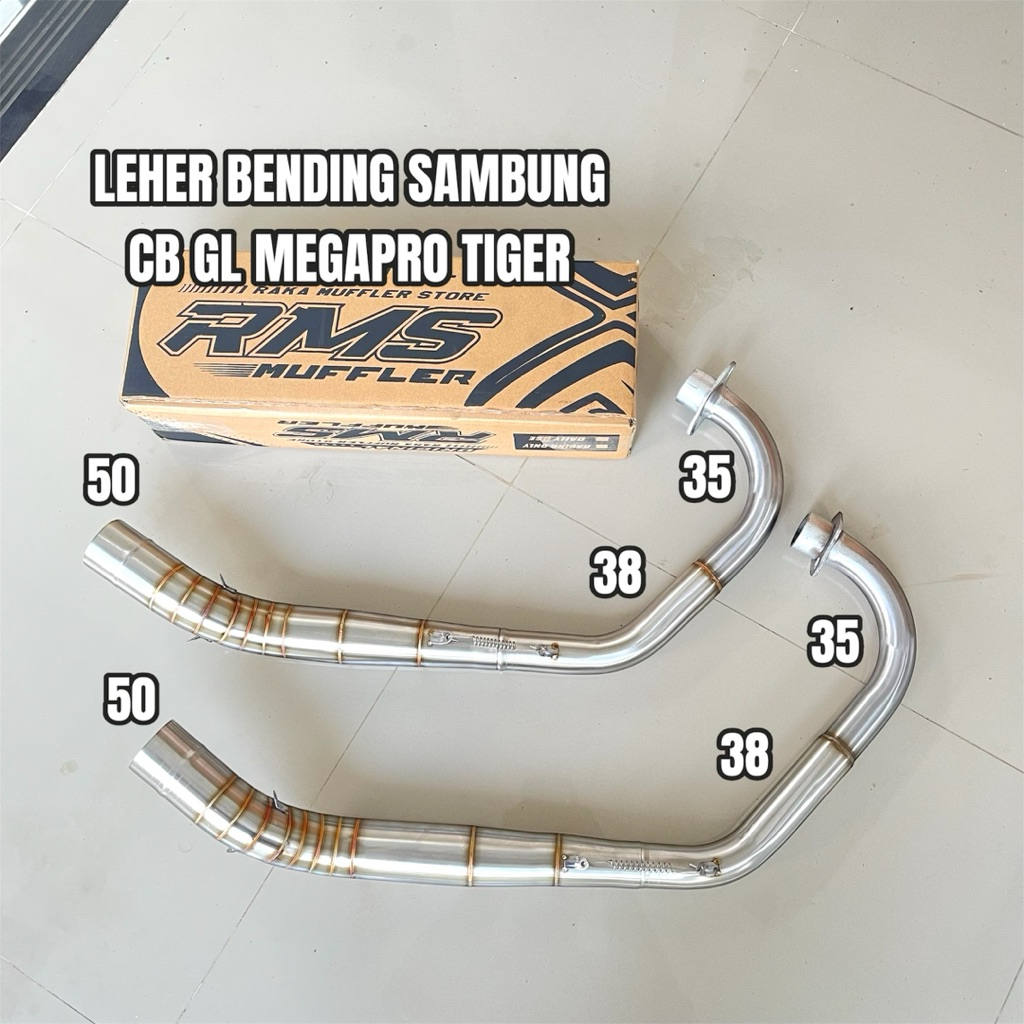 leher knalpot cb gl megapro tiger bending sambung 35 38 50