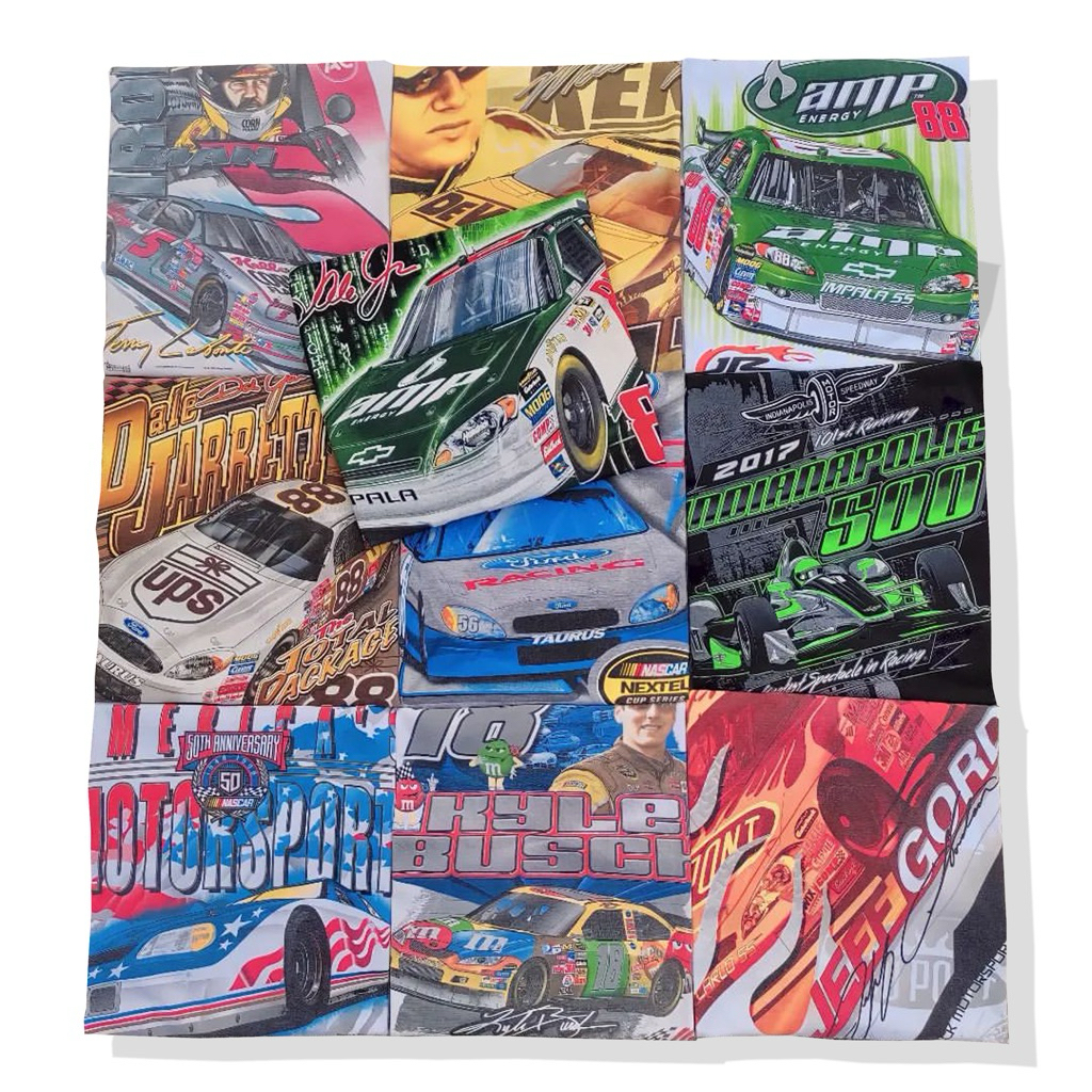 VINTAGE NASCAR 90s AOP BUILD UP TEE