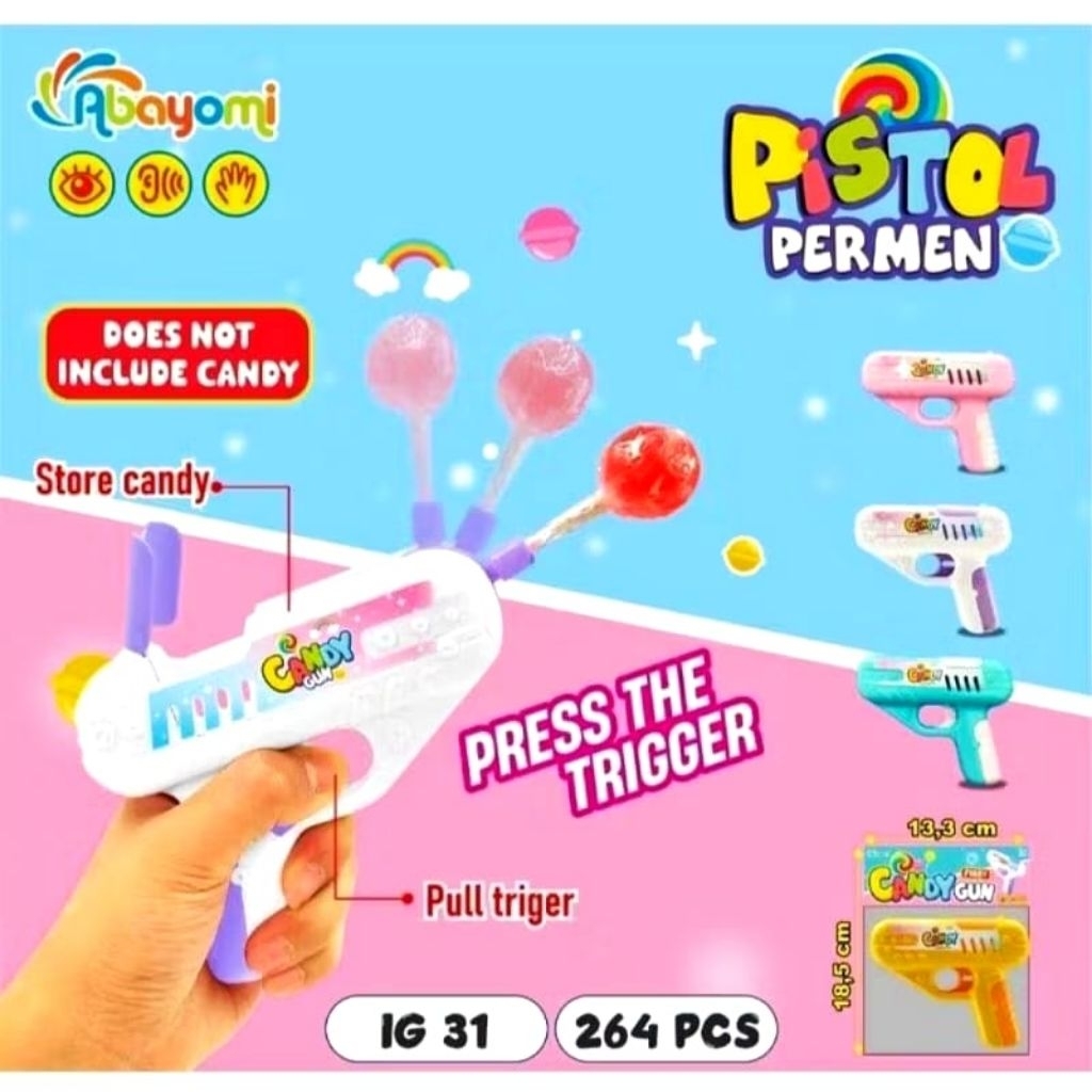 Jaya - Mainan Permen Pistol - Candy Gun Kotak Penyimpanan Permen Lolipop Gun