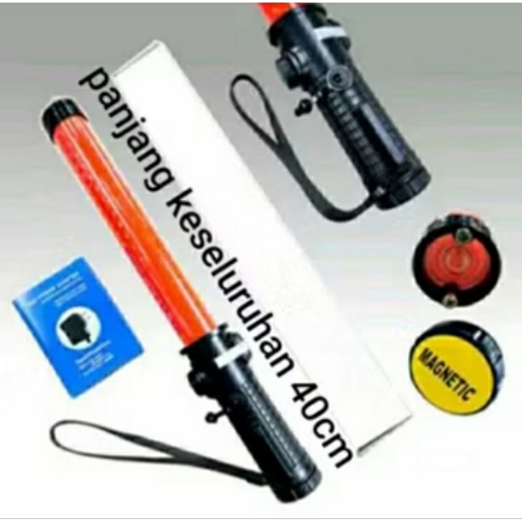 lampu lalin pluit 40cm stik lalin cas/charger lalin pluit senter