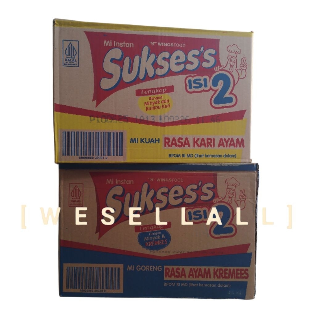 

Suksess Isi 2 Mi Instan PER KARTON Isi 24 Bungkus @ 116 gr-133 gr | 0016SPC