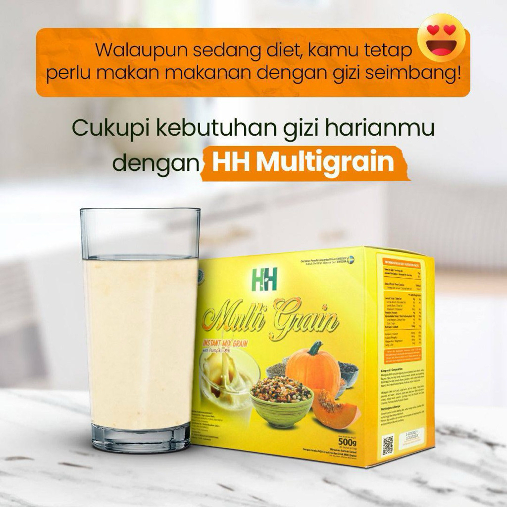 

TERLARIS - HH MULTIGRAIN Orginal Sereal Organik Penganti Makanan utk Diet - Cocok untuk penderita diabetes