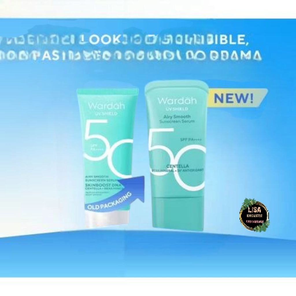 Wardah Uv Shield Airy Smooth Sunscreen Serum SPF 50PA++++(ukuran kecil) untuk kulit berminyak(Kemasa