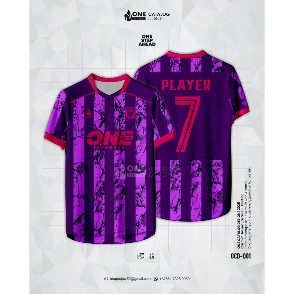 ONE APPAREL - CUSTOM JERSEY STELAN FULL PRINTING - FUTSAL, SEPAKBOLA, VOLI, BASKET - FREE DESAIN