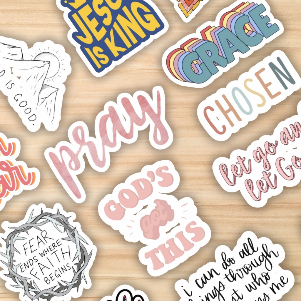 

Vinyl Sticker Pack Quotes Rohani Kristen - Part 1 | Stiker Yesus Kristus 13 Pcs