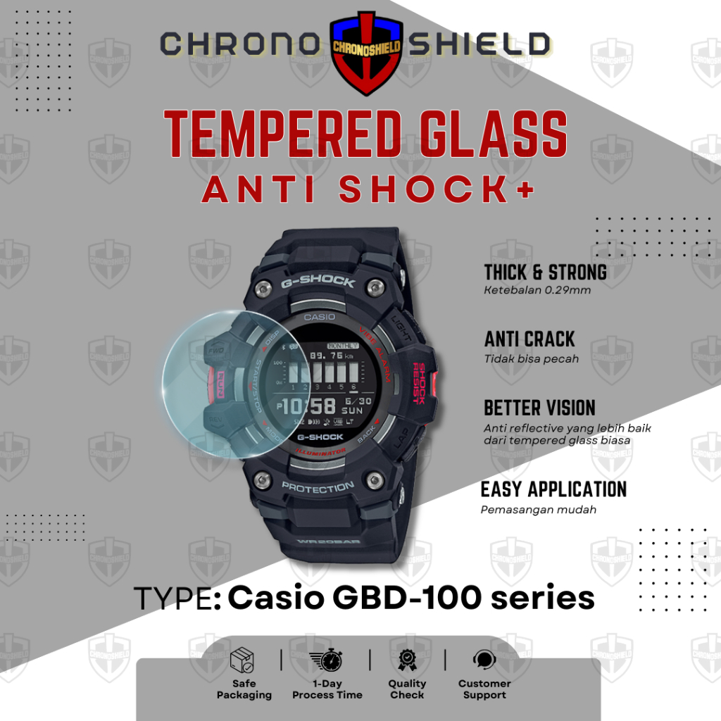 Tempered Glass untuk Casio G-Shock GBD100 GBD 100 GBD-100