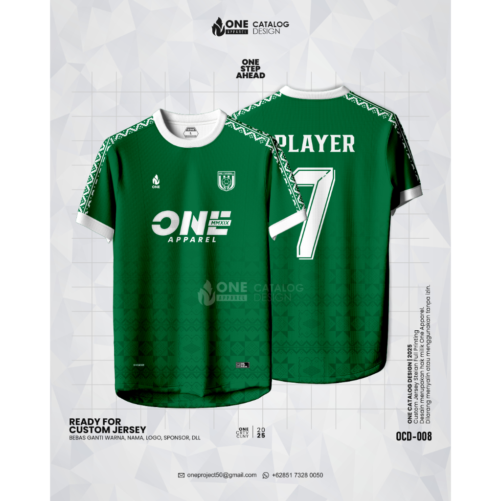 ONE APPAREL - CUSTOM JERSEY STELAN FULL PRINTING - FUTSAL, SEPAKBOLA, VOLI, BASKET - FREE DESAIN