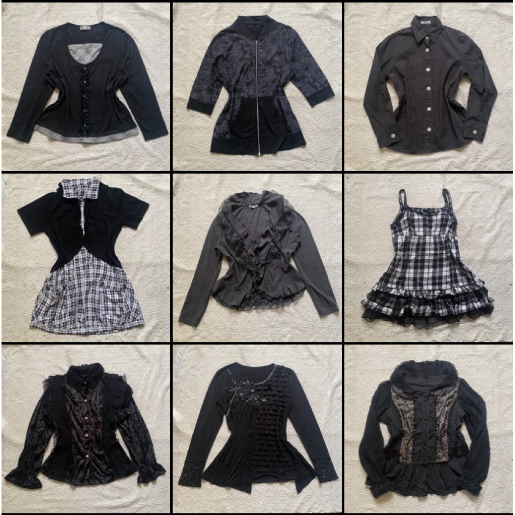 rvnariys black grey monochrome vampire goth dark academia shirt blouse dress skirt y2k