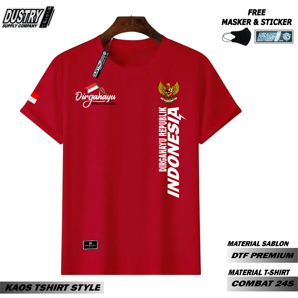 TSHIRT KAOS 17 AGUSTUS 2025 PRIA WANITA DEWASA / BAJU KAOS 17 AGUSTUS 2025 TERBARU / KAOS KEMERDEKAA