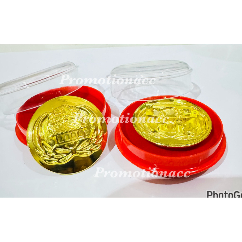 Pin KORPRI Tumpuk Bulat Cembung 3,5cm Peniti / Pin Korpri ASN P3K Logam Sepuh Emas PREMIUM Peniti Pl