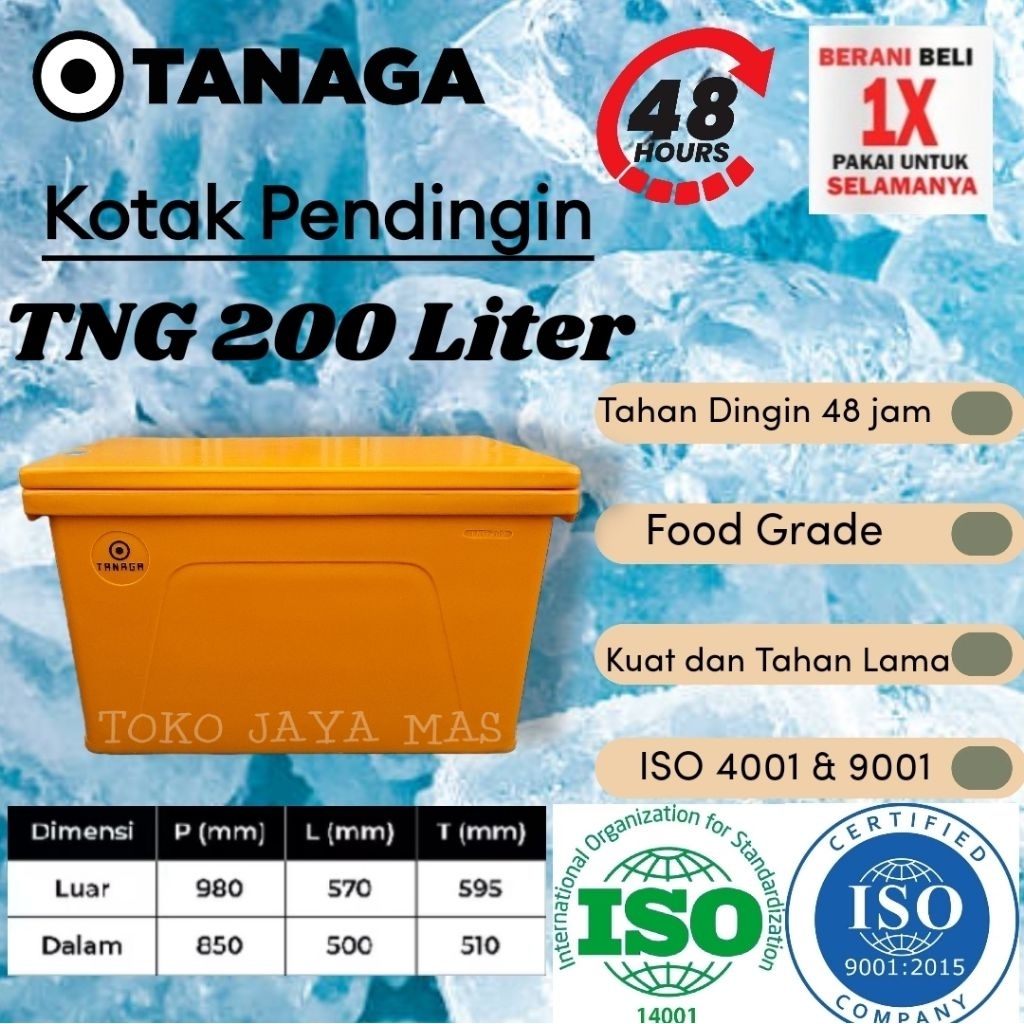 Coolbox / Cooler Box Tanaga 200 Liter Termos Es Kotak ikan minuman es crystal