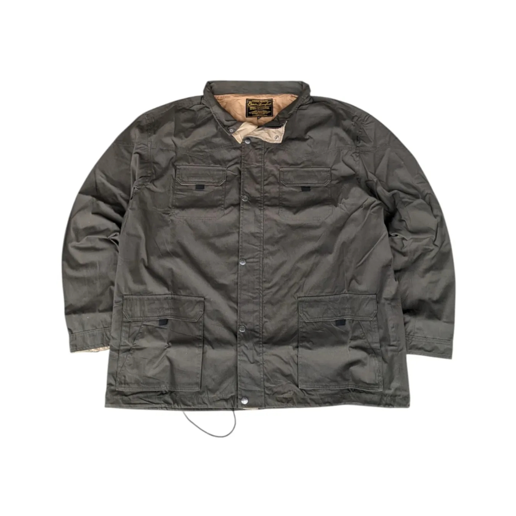 CREATE BAREFOOT - Jaket Parka Army Pria Hijau Army Size XXL