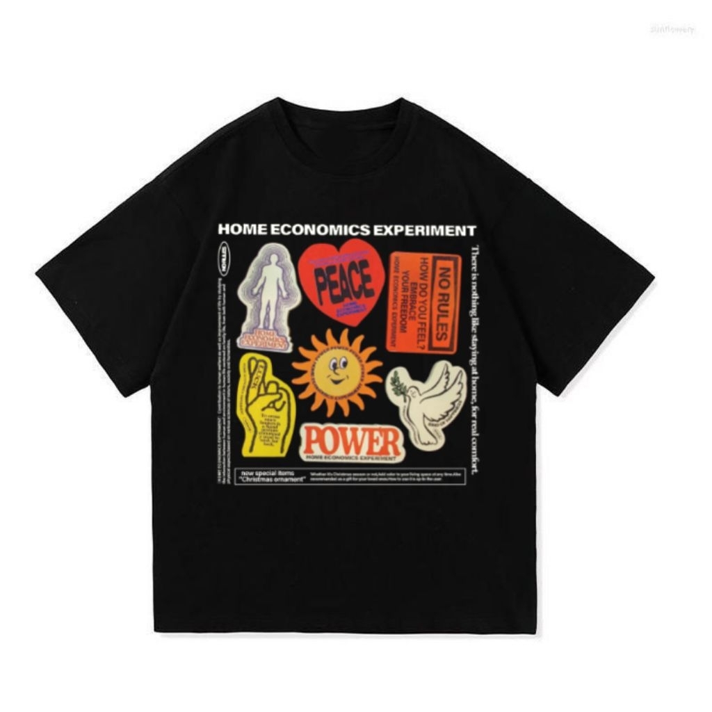 DRYFN HOME EXPERIMENT T-Shirt Combed 24s Kaos Y2K Streetwear Pria Dan Wanita Clean outfit