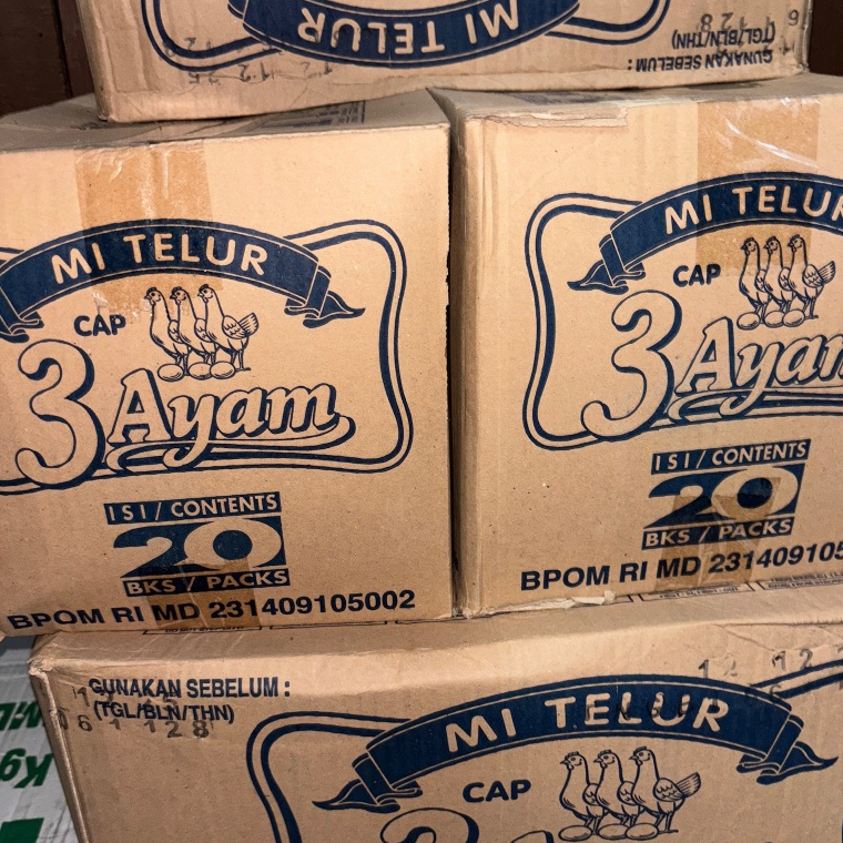 

Mi Telur Cap 3 Ayam (1 Karton)