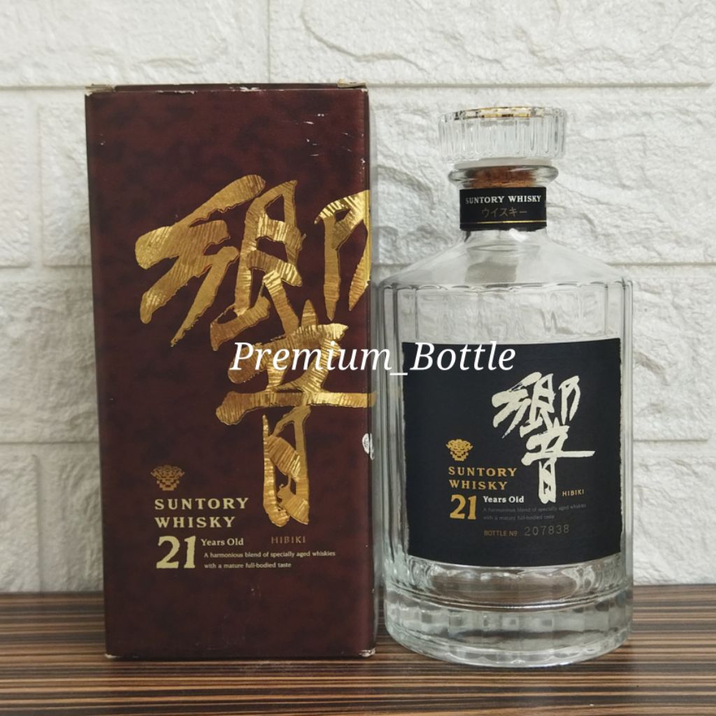 Botol Kosong Hibiki 21 Years Vintage Rare 700ml + Box