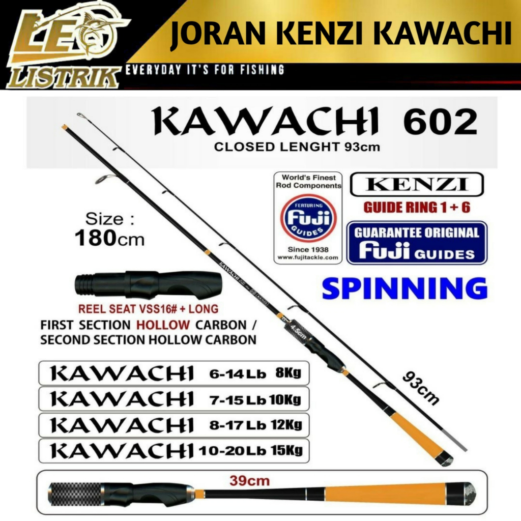 JORAN KENZI KAWACHI 180CM RING GUIDE FUJI ROD KENZI KAWACHI JORAN PANCING TERLARIS JORAN CASTING TER