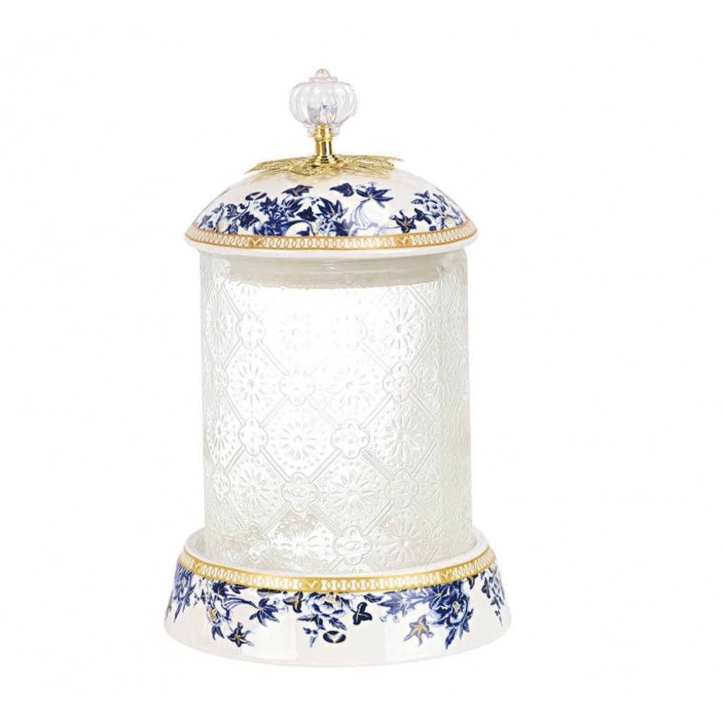 Toples Permen VICENZA, toples kaca GA302 AYANA berbahan porselain, tipe toples permen kaca FLORA, id